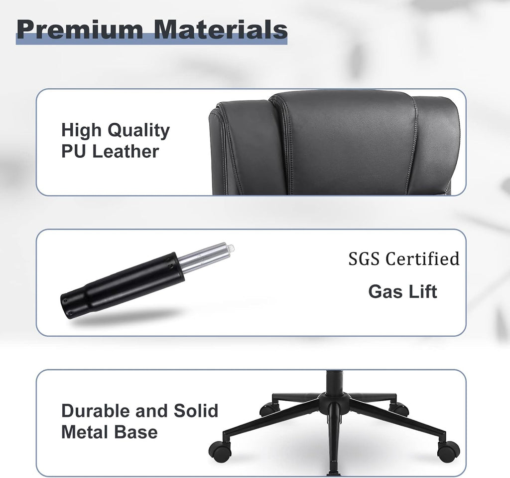 Black PU Leather Executive Office Chair
