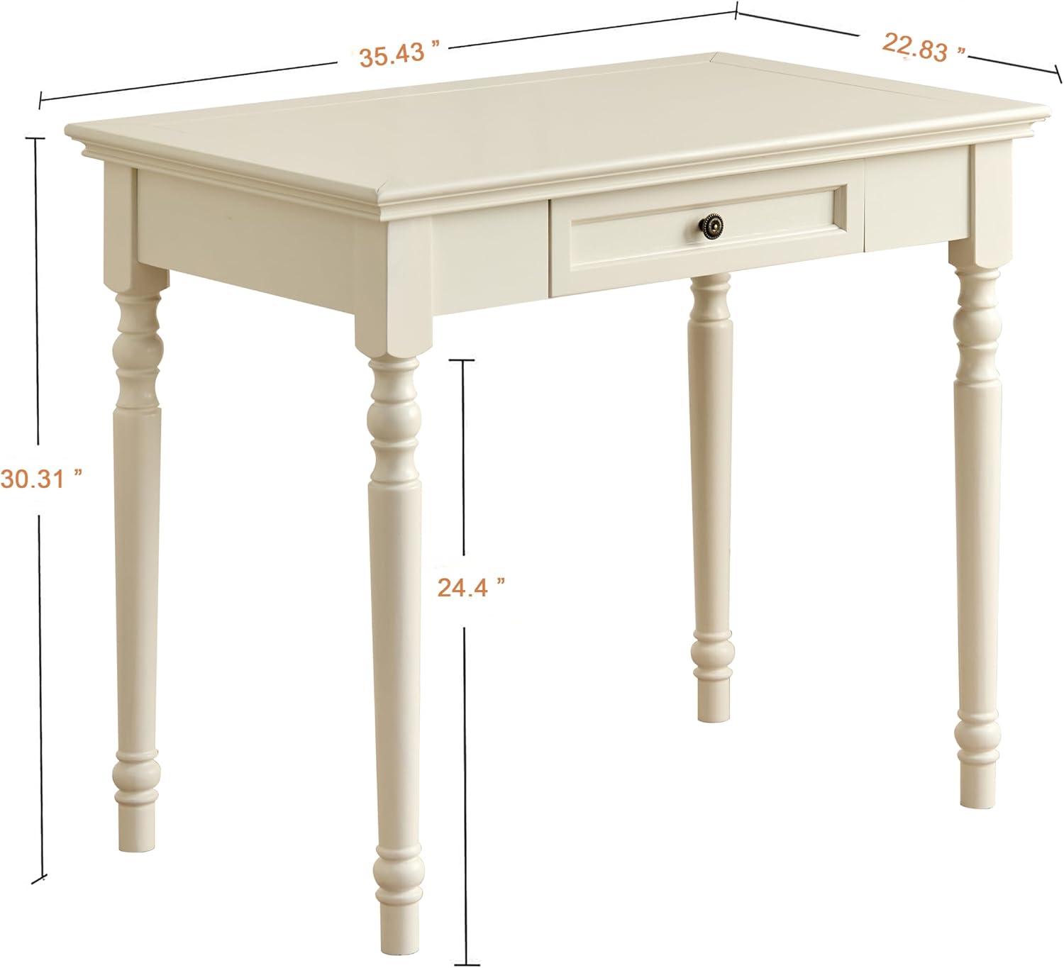 White French Country Wooden Writing Desk