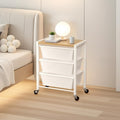 White 3 Drawer Rolling Storage Cart