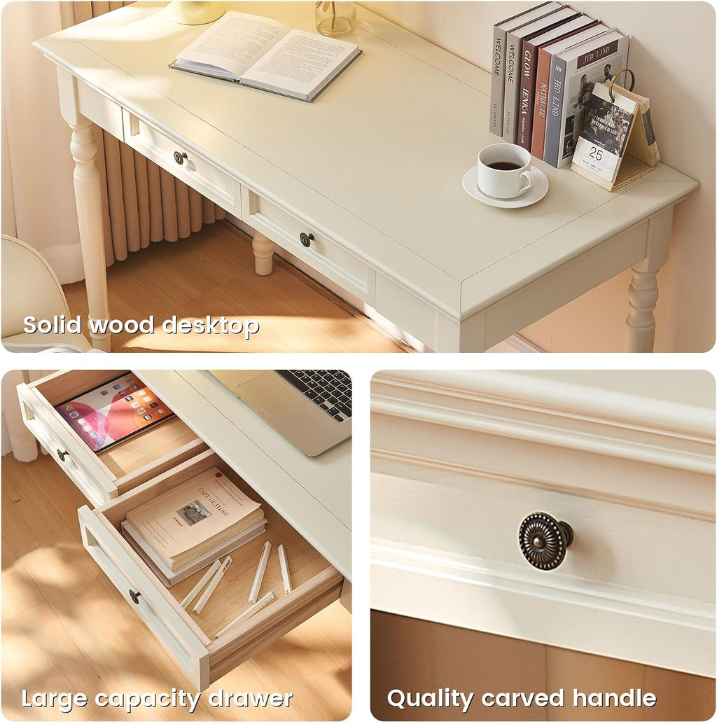 White French Country Wooden Writing Desk
