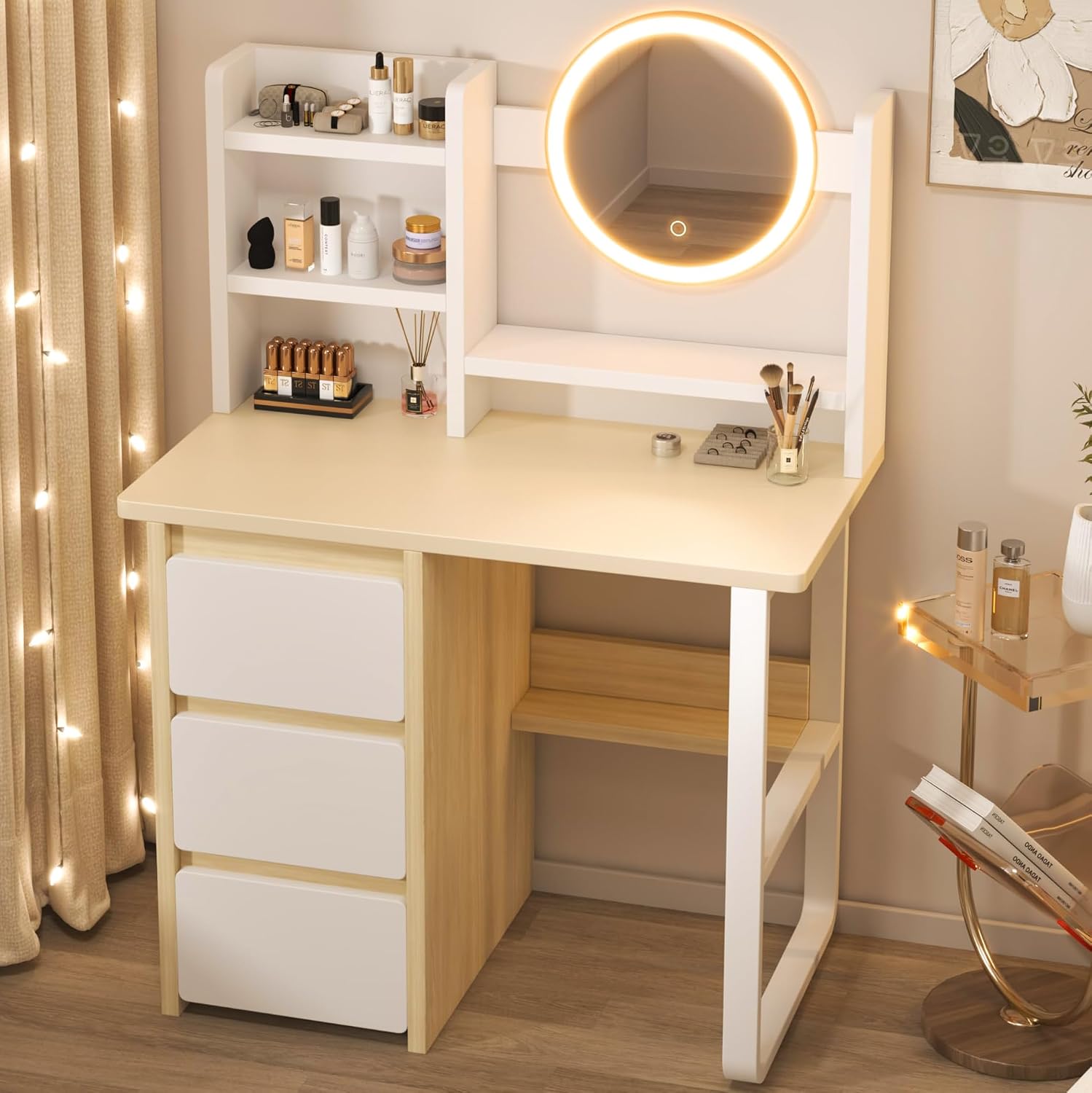 LED Multifunctional Makeup Vanity Desk