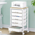 White 6 Drawer Rolling Storage Cart