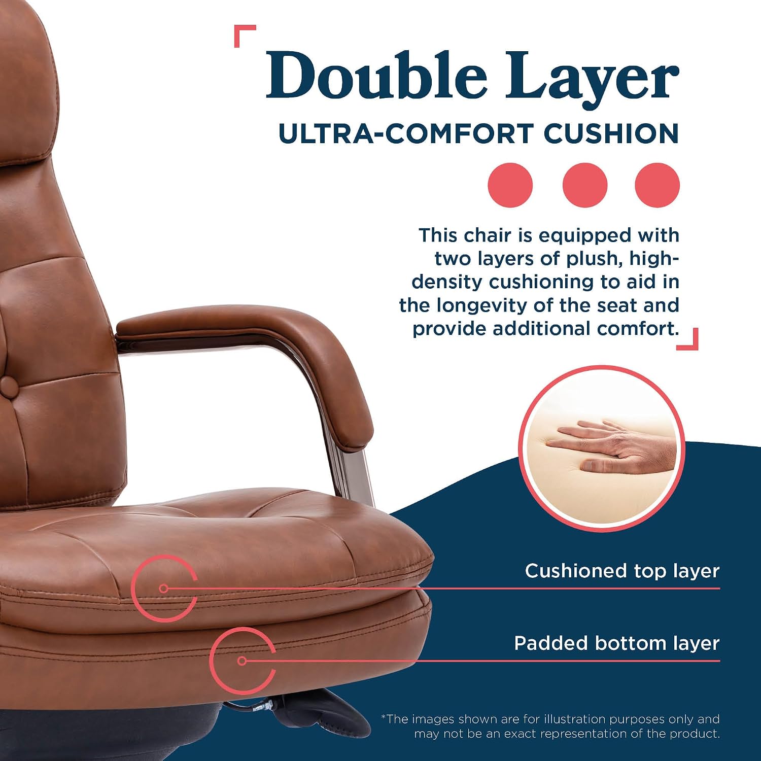 Cognac Tufted Executive Office Chair