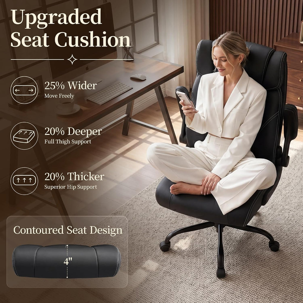 Black Rocking Ergonomic Office Chair