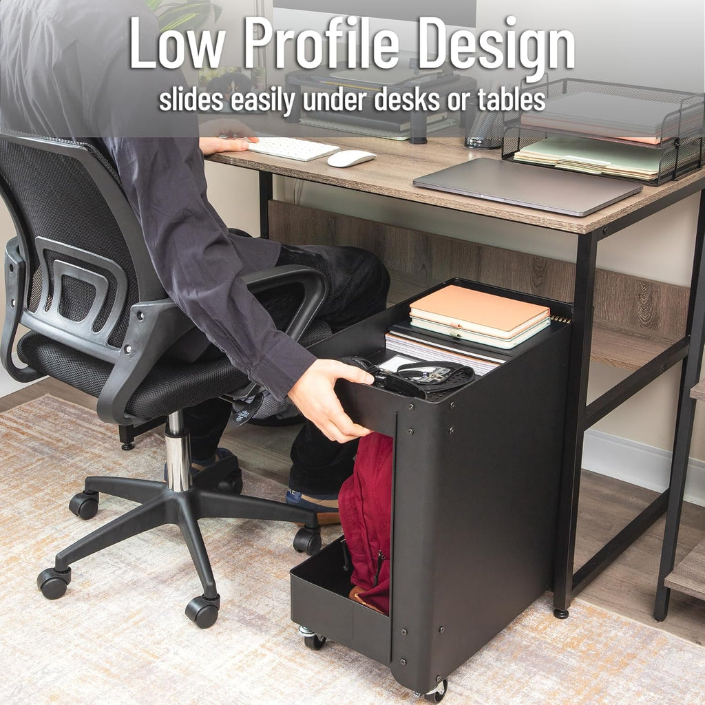 Black 2 Tier Mind Reader Rolling Cart