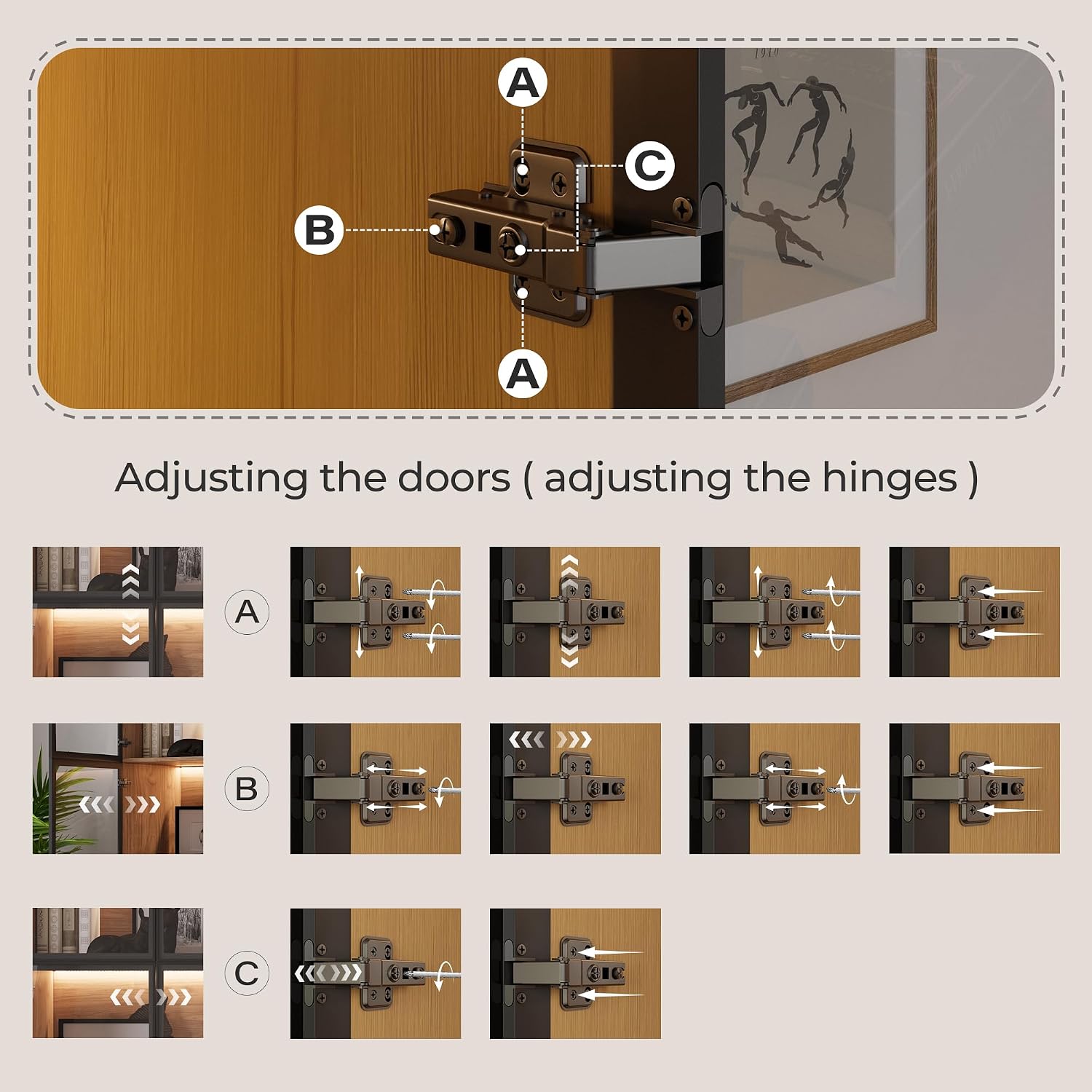 Walnut APP LED Glass Display Cabinet