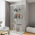 White Glass Door Display Cabinet