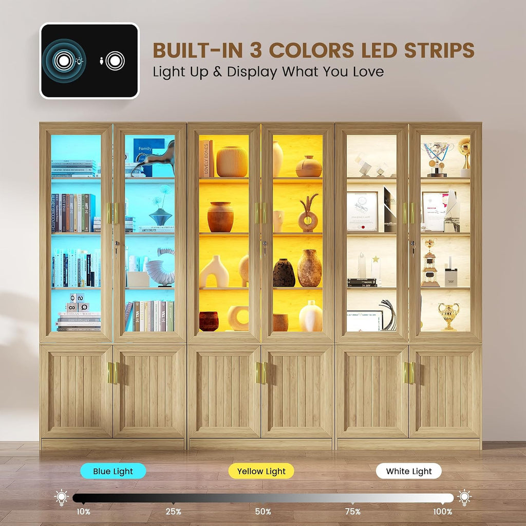 Locked LED Glass Display Cabinet