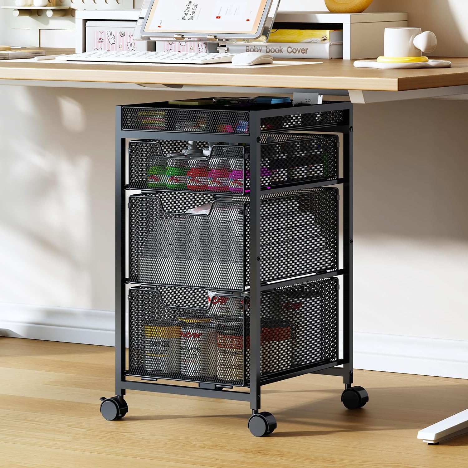 3 Drawer Rolling Craft Storage Cart
