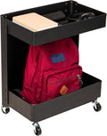 Black 2 Tier Mind Reader Rolling Cart