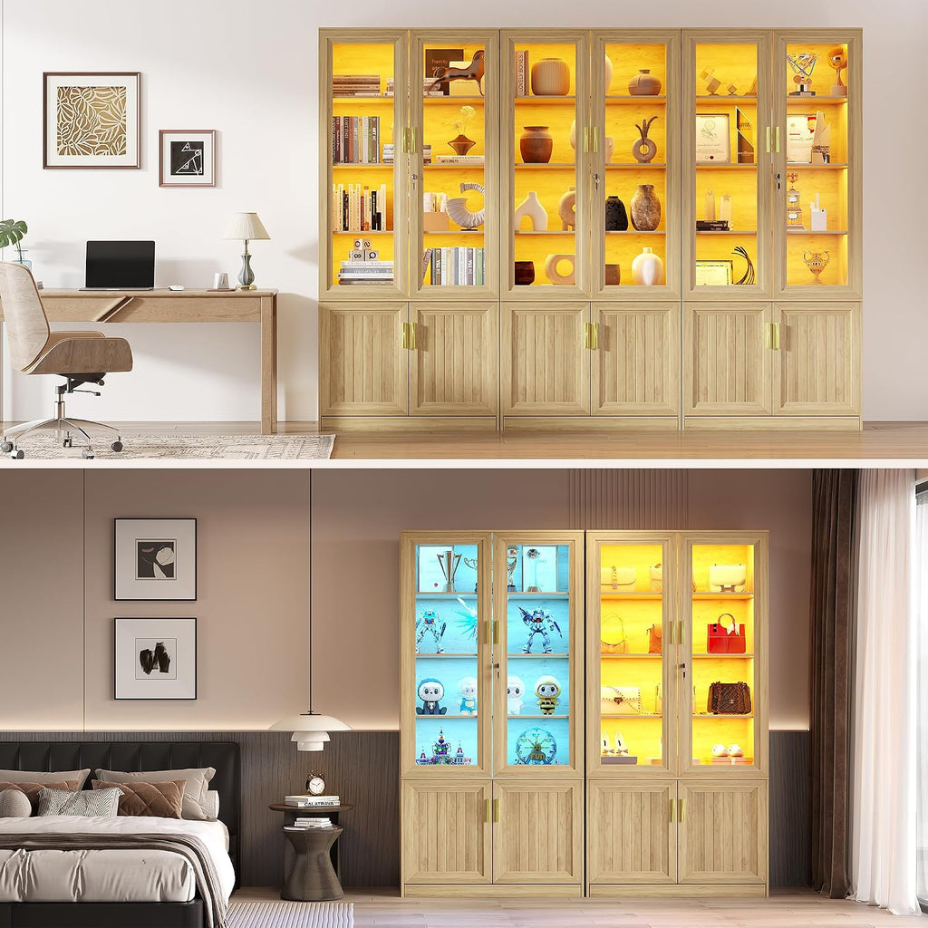 Locked LED Glass Display Cabinet