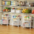 White 3 Drawer Rolling Storage Cart