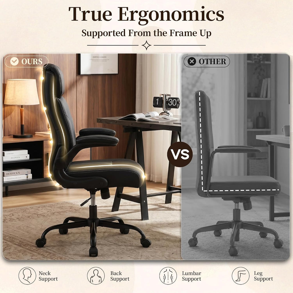 Black Rocking Ergonomic Office Chair