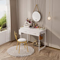 White Drawer Small Writing Vanity Desk